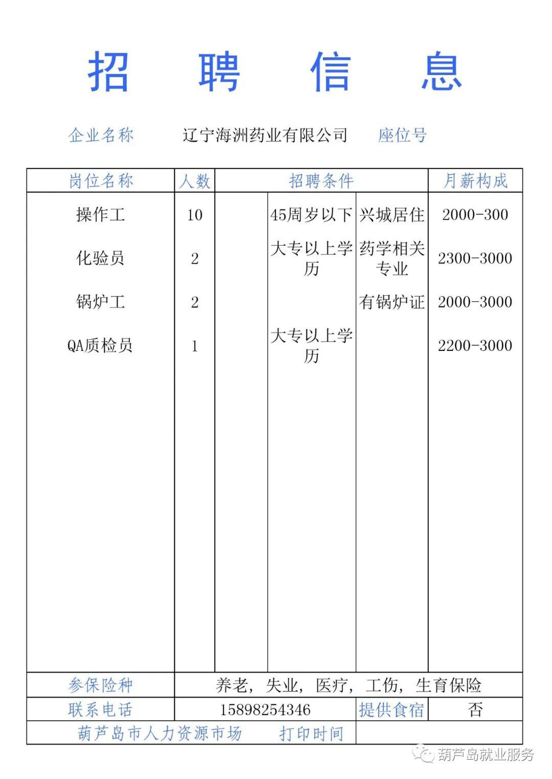 丰中招工信息最新招聘动态